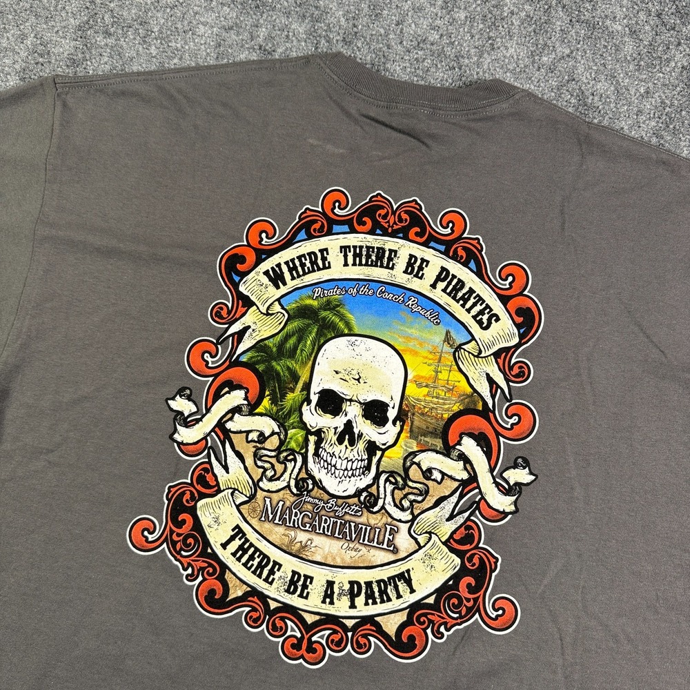 Margaritaville Mens T Shirt XXL Pirate Skull Lake of the Ozarks Graphic NWT